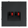 Розетка акустическая встраиваемая VOLTUM S70 4-местная, (графит)