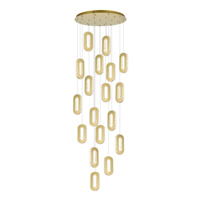 SL6506.203.18 Светильник подвесной ST-Luce Золотистый/Золотистый, Прозрачный LED 18*9W 3000K