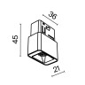 Трековый светильник Technical TR100-2-2W3K-S-W