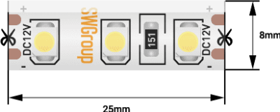 Лента светодиодная SWG SWG3120 SWG3120-12-9.6-WW-65 000068