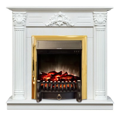 Электрокамин Stefania WT-F614 с очагом Fobos Lux Brass