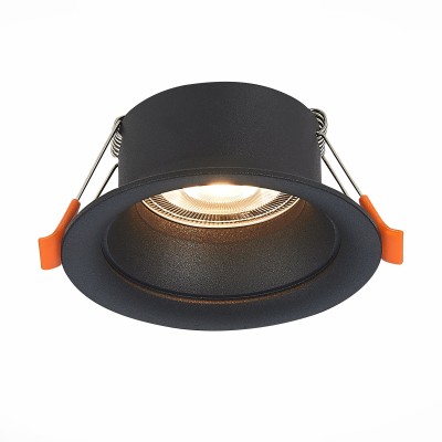 ST200.408.01 Св-к встр. Черный GU10 1*50W  D89xH40 220V Без ламп