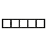 Рамка пластиковая VOLTUM S70 на 5 постов, (черный матовый)
