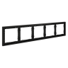 Рамка пластиковая VOLTUM S70 на 5 постов, (черный матовый)