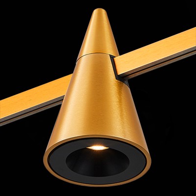 ST813.206.05 Магнитный трековый светильник FARM Золотистый LED 1*5W 3000K 272Lm Ra90 60 IP20 D70xH11
