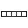 Рамка пластиковая VOLTUM S70 на 5 постов, (графит)
