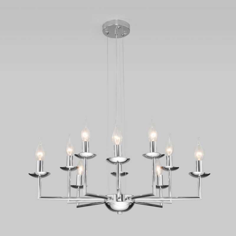 Подвесная люстра Eurosvet 60150/10 хром