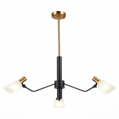 SLE205403-03 Светильник подвесной Черный, Латунь/Белый E14 3*60W