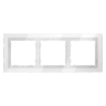 Рамка стеклянная VOLTUM S70 на 3 поста, (белый, стекло)