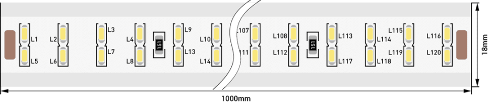 Лента светодиодная 220В LT4240 LT4240-W-50 001756