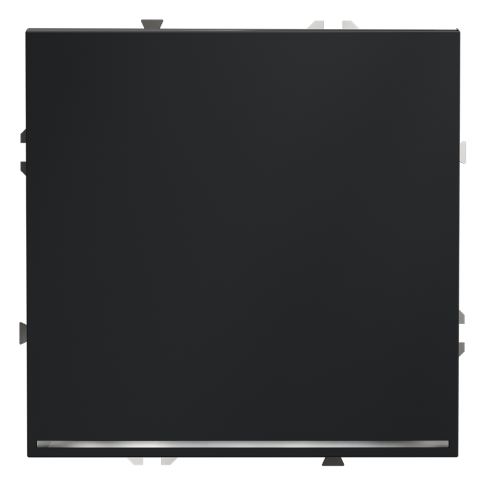 Проходной переключатель встраиваемый VOLTUM S70 одноклавишный с подсветкой 10А, (графит)