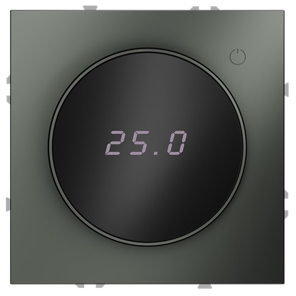 Терморегулятор электронный VOLTUM S70 с индикацией и датчиком, для теплого пола, (титан)