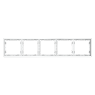 Рамка пластиковая VOLTUM S70 на 5 постов, (белый матовый)