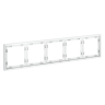 Рамка пластиковая VOLTUM S70 на 5 постов, (белый матовый)