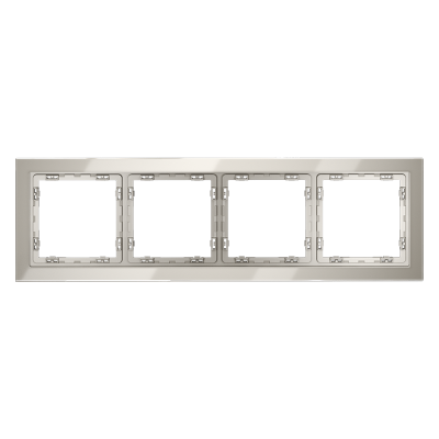 Рамка стеклянная VOLTUM S70 на 4 поста, (кашемир, стекло)