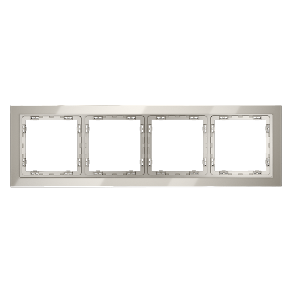 Рамка стеклянная VOLTUM S70 на 4 поста, (кашемир, стекло)