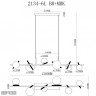 Светильник подвесной iLamp Golden 2134-6L BR+MBK