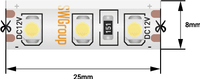 Лента светодиодная SWG SWG3120 SWG3120-12-9.6-G-65 000075