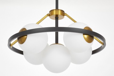 Подвесной светильник Lumina Deco Donzano LDP 8034-5 BK+WT