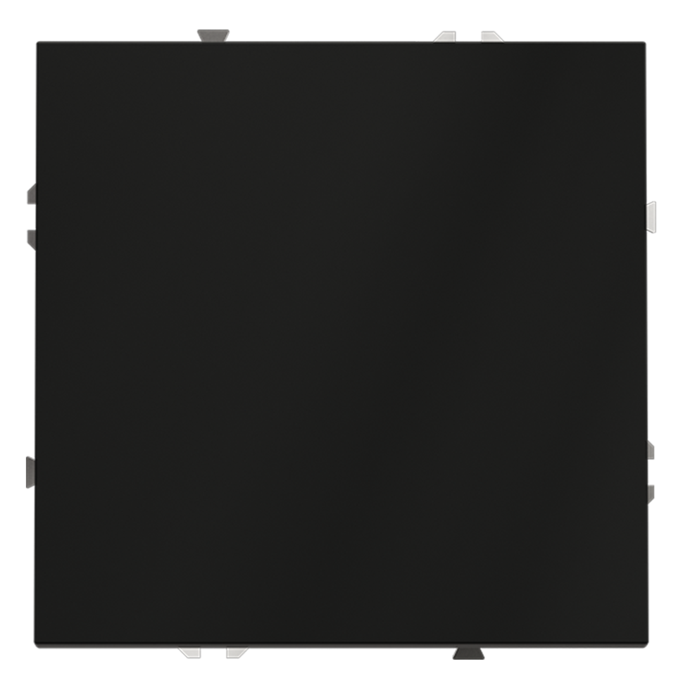 Выключатель с самовозвратом встраиваемый VOLTUM S70 одноклавишный 10А, (черный матовый)