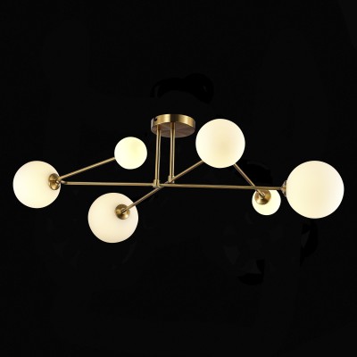 SLE2211-302-06 Светильник потолочный Латунь/Белый G9 LED 6*5W