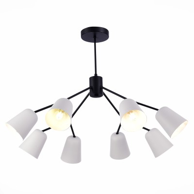 SLE155942-08 Светильник потолочный Черный/Белый E14 8*40W