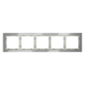 Рамка стеклянная VOLTUM S70 на 5 постов, (сталь, стекло)