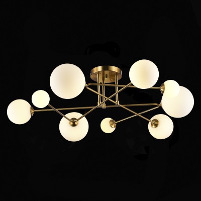 SLE2211-302-09 Светильник потолочный Латунь/Белый G9 LED 9*5W