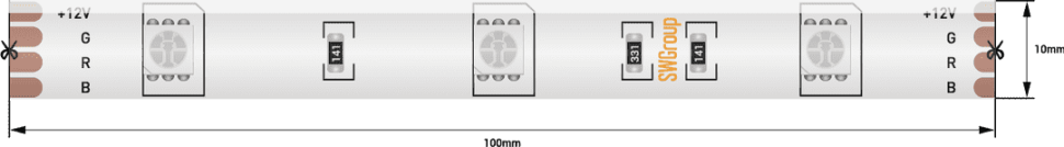 Лента светодиодная SWG SWG530 SWG530-12-7.2-RGB-65 000074