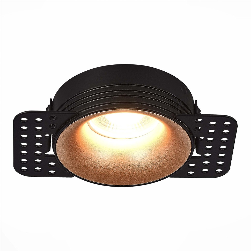 ST218.428.01 Св-к встр. Черный GU10 1*50W  IP20 D78xH30 165-265V Без ламп