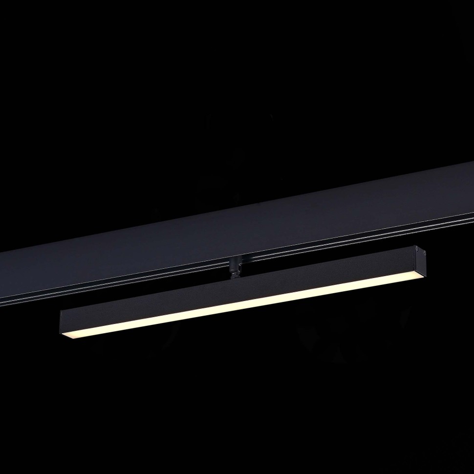 ST802.436.12 Магнитный трековый светильник Черный LED 1*12W 3000K 700Lm Ra>90 120° IP20 L405xW22,5xH