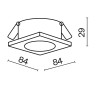 Встраиваемый светильник Technical DL083-01-GU10-SQ-B