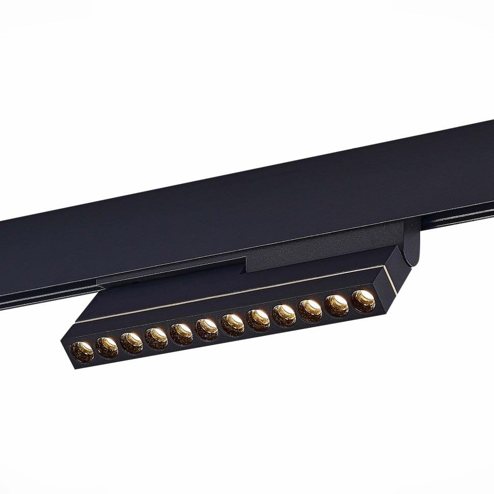 ST805.436.12 Магнитный трековый светильник Черный LED 1*12W 3000K 450Lm Ra>90 36° IP20 L220xW22xH117 48VV