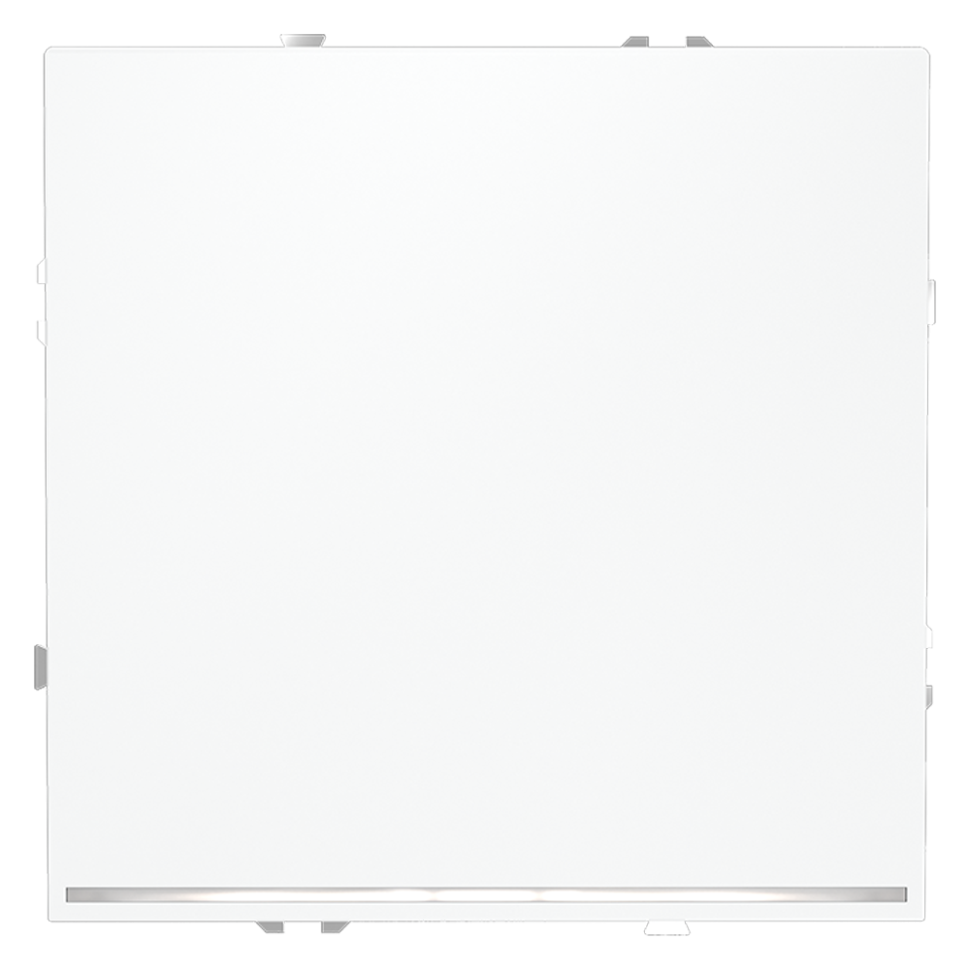 Выключатель встраиваемый VOLTUM S70 одноклавишный с подсветкой 10А, (белый матовый)