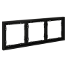 Рамка пластиковая VOLTUM S70 на 3 поста, (черный матовый)