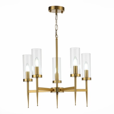 SL1159.303.05 Люстра подвесная ST-Luce Латунь/Латунь, Прозрачный E14 5*60W