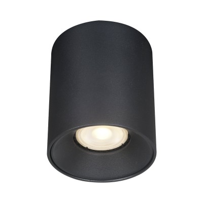 ST167.402.01 Светильник потолочный Черный GU10 1*50W IP20 D80xH95 220V Без ламп