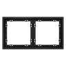 Рамка пластиковая VOLTUM S70 на 2 поста, (черный матовый)