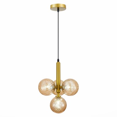 SLE220323-04 Светильник подвесной Золото/Янтарный G9 4*5W 4000K