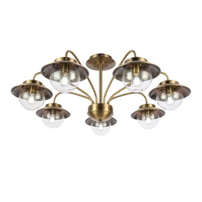 SLE110102-07 Светильник потолочный Античная бронза/Прозрачный E14 7*40W