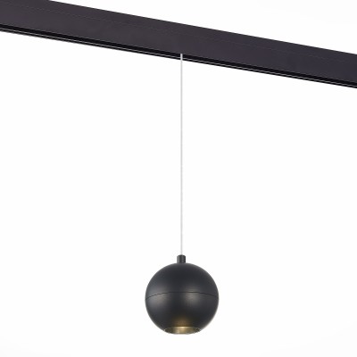 ST354.443.12 Магнитный трековый светильник подвесной Черный LED 1*12W 4000K 750Lm Ra&gt;80 36° IP20 D100xH92 48V