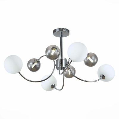 SLE220912-08 Светильник потолочный Хром/Белый, Дымчатый G9 8*5W