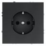 Розетка встраиваемая VOLTUM S70 с заземлением 16А, (графит)