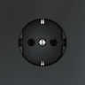 Розетка встраиваемая VOLTUM S70 с заземлением 16А, (графит)