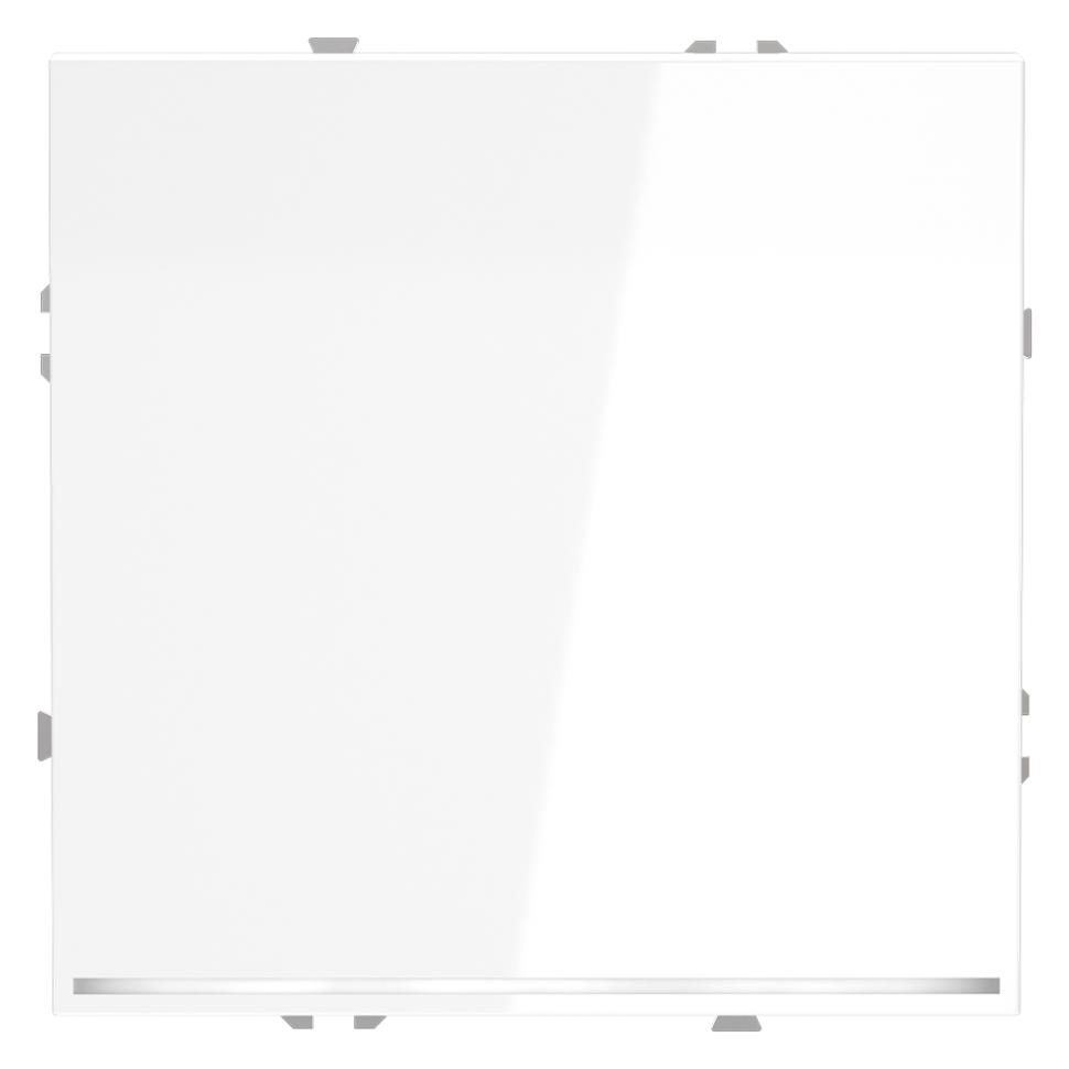 Проходной переключатель встраиваемый VOLTUM S70 одноклавишный с подсветкой 10А, (белый глянцевый)