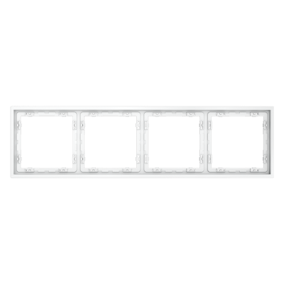 Рамка пластиковая VOLTUM S70 на 4 поста, (белый матовый)
