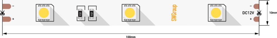 Лента светодиодная SWG SWG530 SWG530-12-7.2-W-M 009261