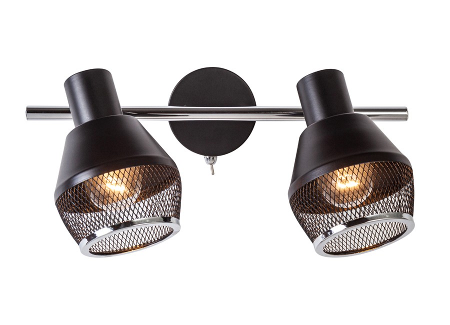 Настенные светильники Споты Escada 1116/2A E14*40W Black/Chrome