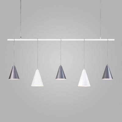 Подвесная люстра Eurosvet 50088/5 белый/серебро