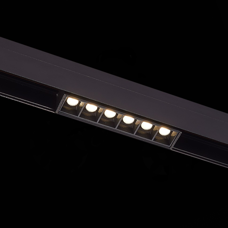 ST361.436.06 Магнитный трековый светильник Черный LED 1*6W 3000K 532Lm Ra>90 36° IP20 L115xW22xH44 4